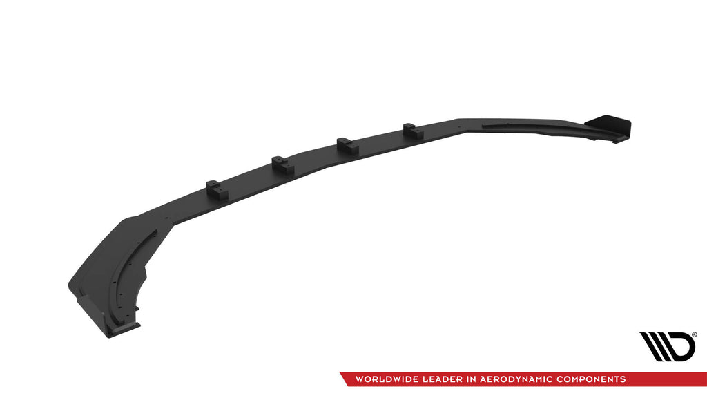 Maxton Design Street Pro Street+ Spoilerlippe Front Ansatz + Flaps passend für Mercedes-AMG A35 W177 Facelift schwarz Hochglanz