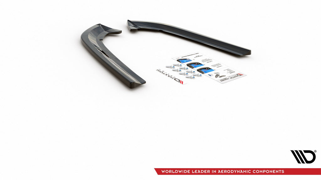 Maxton Design Heck Ansatz Flaps Diffusor passend für Ford Mondeo Vignale Mk5 Facelift schwarz Hochglanz