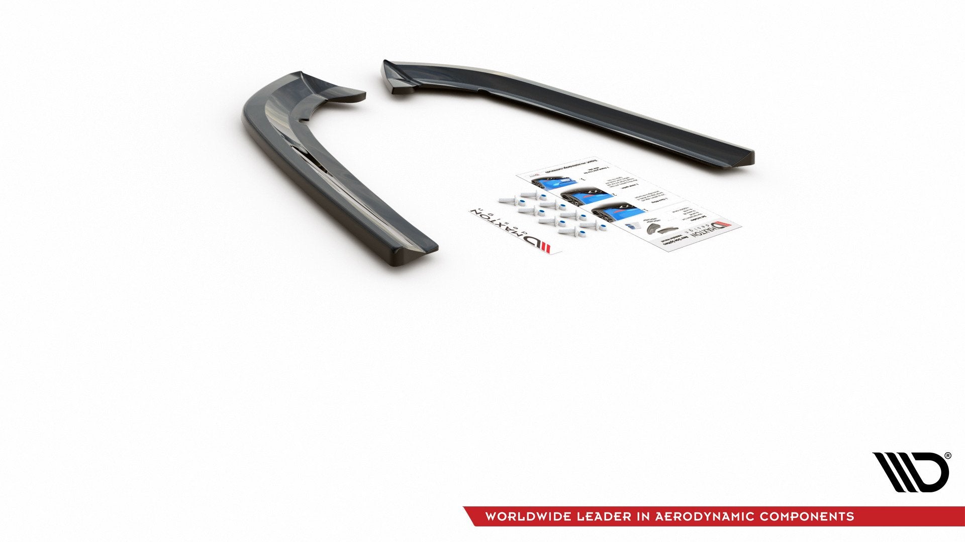 Maxton Design Heck Ansatz Flaps Diffusor für Ford Mondeo Vignale Mk5 Facelift Carbon Look