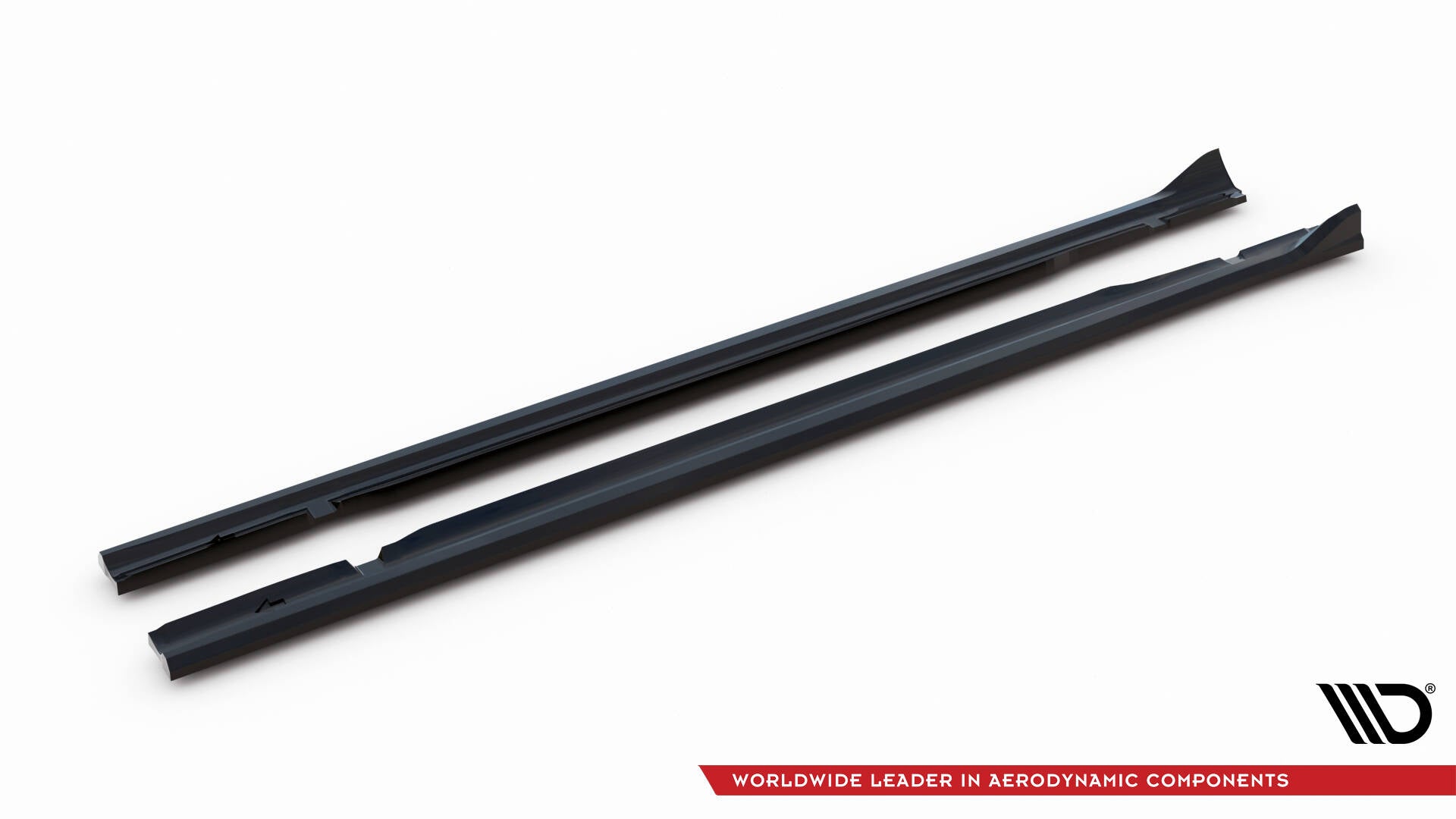Maxton Design Street+ Seitenschweller Leisten V.2 passend für Mercedes-AMG C63 Limousine / Kombi W205 / S205 schwarz Hochglanz