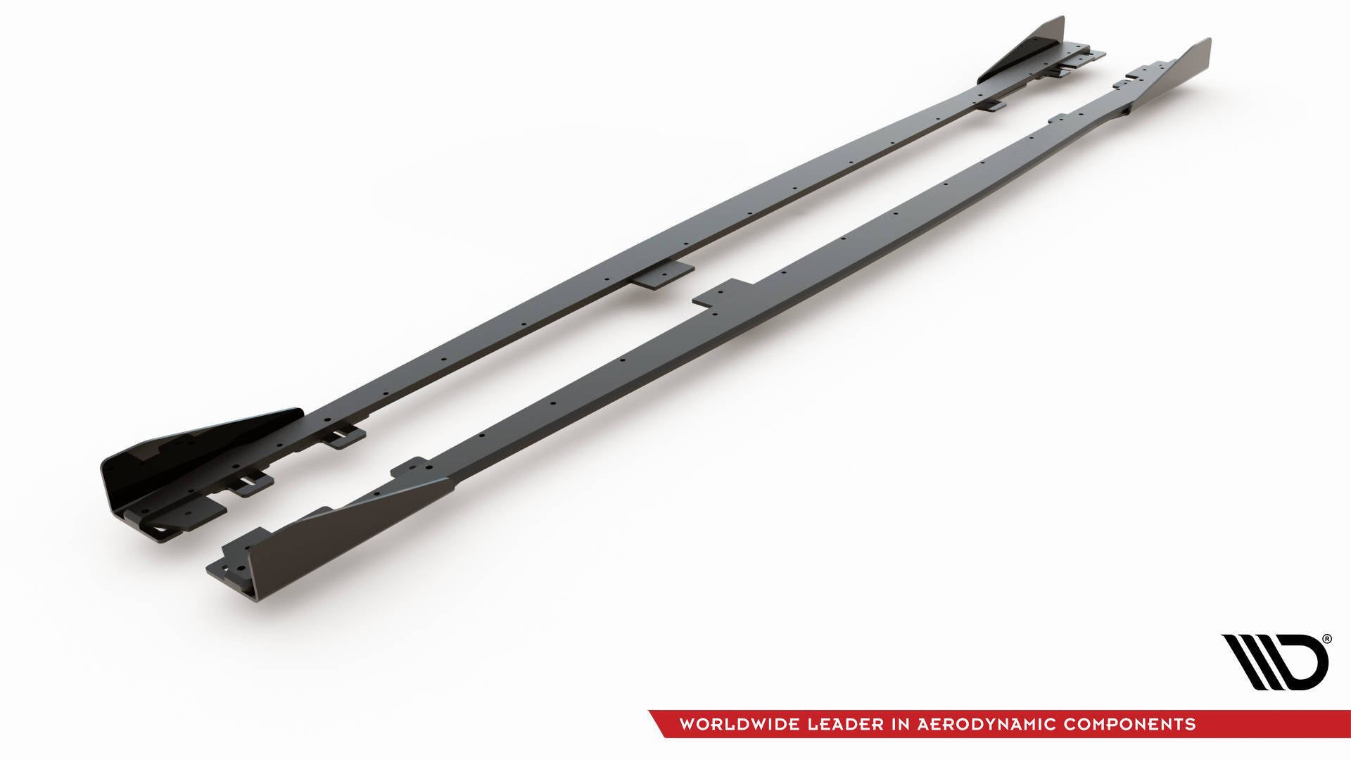 Maxton Design Street Pro Street+ Seitenschweller Leisten V.2 passend für + Flaps passend für BMW 1er F20 M135i / M140i / M-Paket schwarz Hochglanz