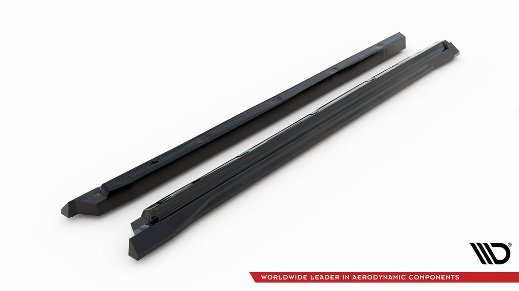 Maxton Design Street+ Seitenschweller Leisten passend für Peugeot 408 Mk1 schwarz Hochglanz