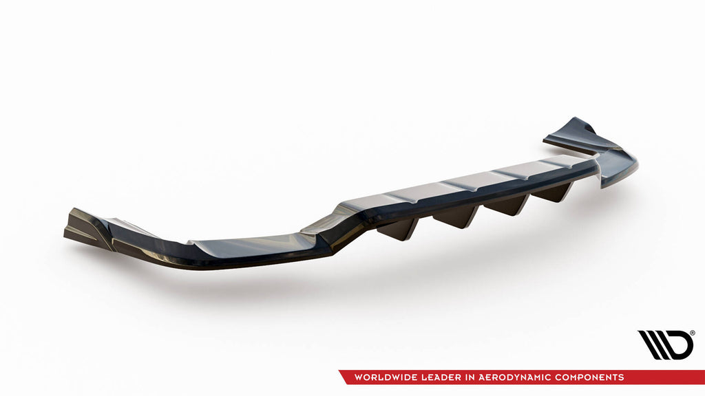 Maxton Design Street+ Mittlerer Diffusor RACE passend für Porsche Cayenne SUV / Coupe Mk3 Facelift schwarz Hochglanz