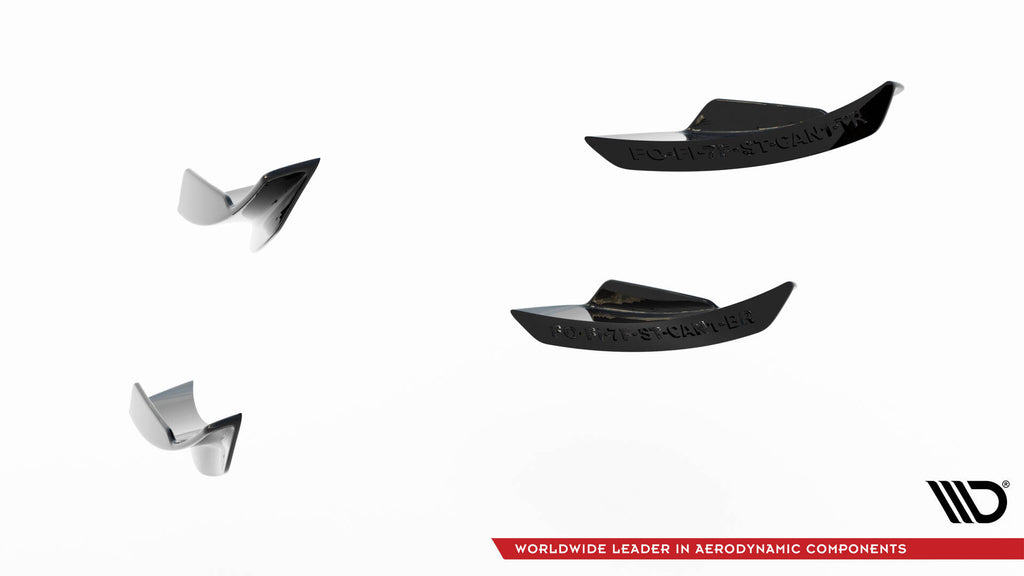 Maxton Design Stoßstangen Flaps Wings vorne Canards passend für Ford Fiesta 7 ST Facelift