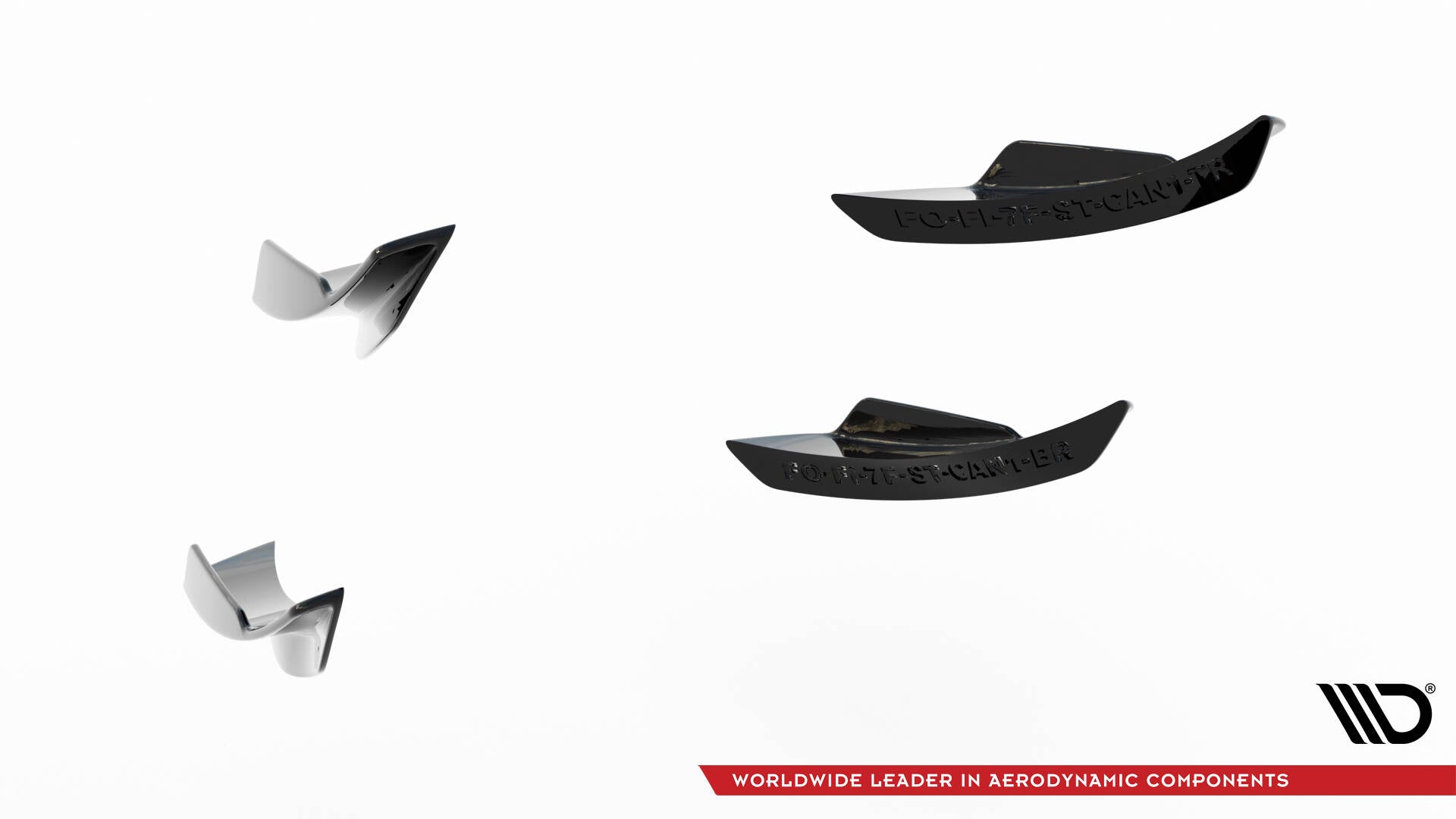 Maxton Design Stoßstangen Flaps Wings vorne Canards passend für Ford Fiesta 7 ST Facelift