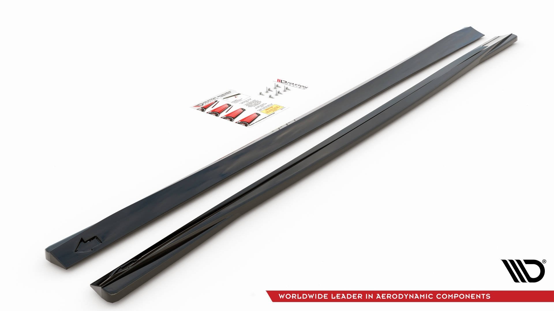 Maxton Design Street+ Seitenschweller Leisten passend für Volvo V90 Mk2 schwarz Hochglanz