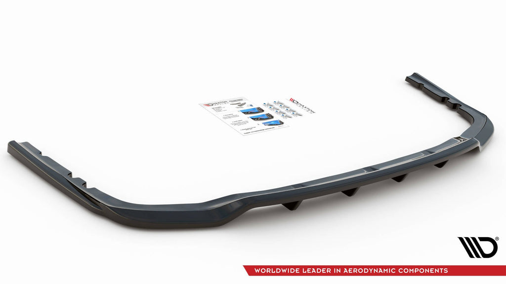 Maxton Design Street+ Mittlerer Diffusor RACE passend für BMW X7 M-Paket G07 schwarz Hochglanz