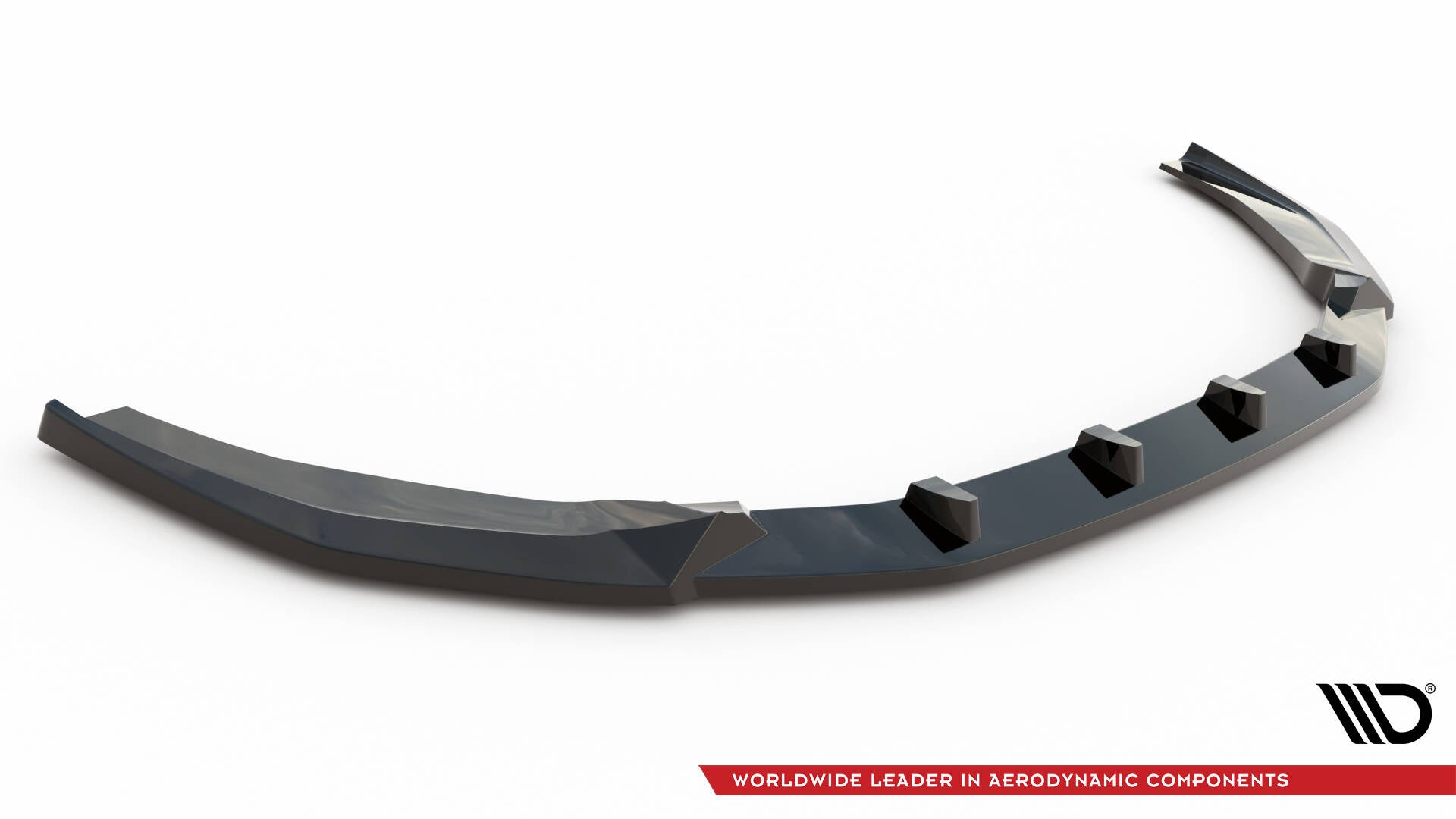 Maxton Design Street+ Spoilerlippe Front Ansatz V.2 passend für Audi RS4 B9 Facelift schwarz Hochglanz