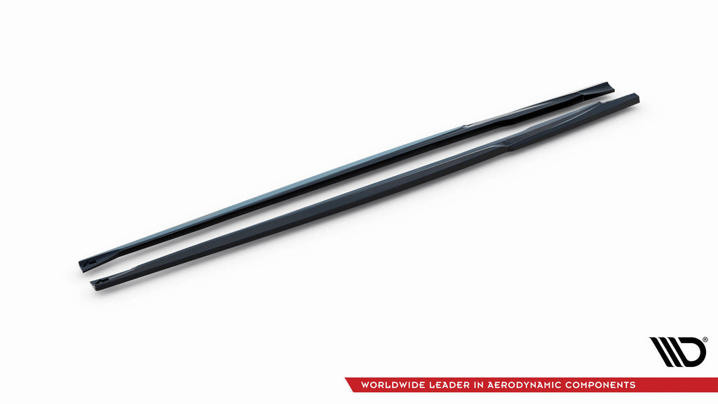 Maxton Design Street+ Seitenschweller Leisten passend für Audi TT S / TT S-Line 8S Facelift schwarz Hochglanz