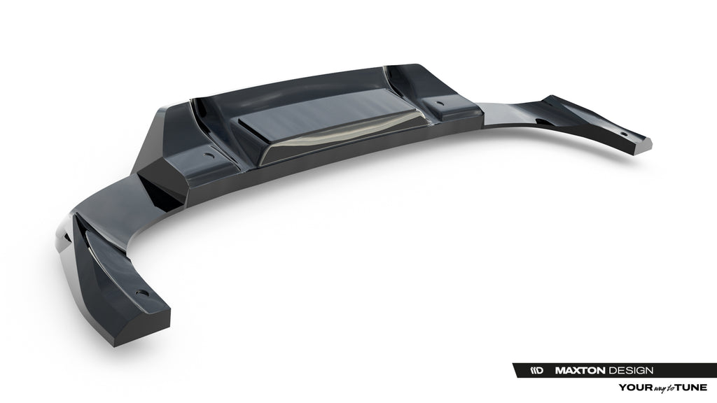 Maxton Design Street+ Mittlerer Diffusor Race Passend für Audi SQ5 Sportback / SUV Mk3 Schwarz Hochglanz