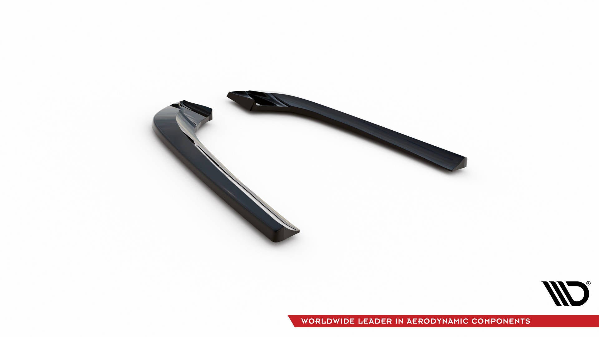 Maxton Design Heck Ansatz Flaps Diffusor V.2 passend für Mercedes-Benz CLK W209 schwarz Hochglanz