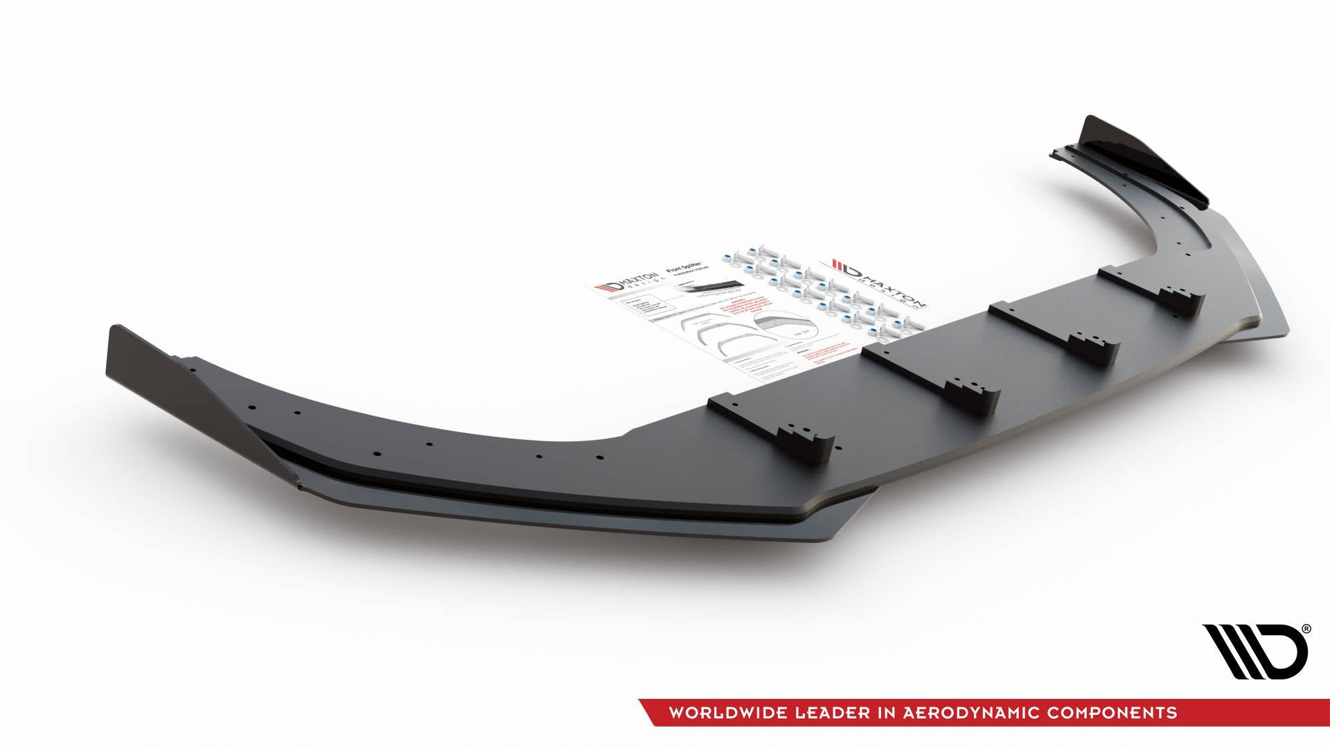 Maxton Design Street Pro Street+ Spoilerlippe Front Ansatz passend für + Flaps passend für VW Golf GTI / GTE / GTD / R-Line Mk8 schwarz Hochglanz