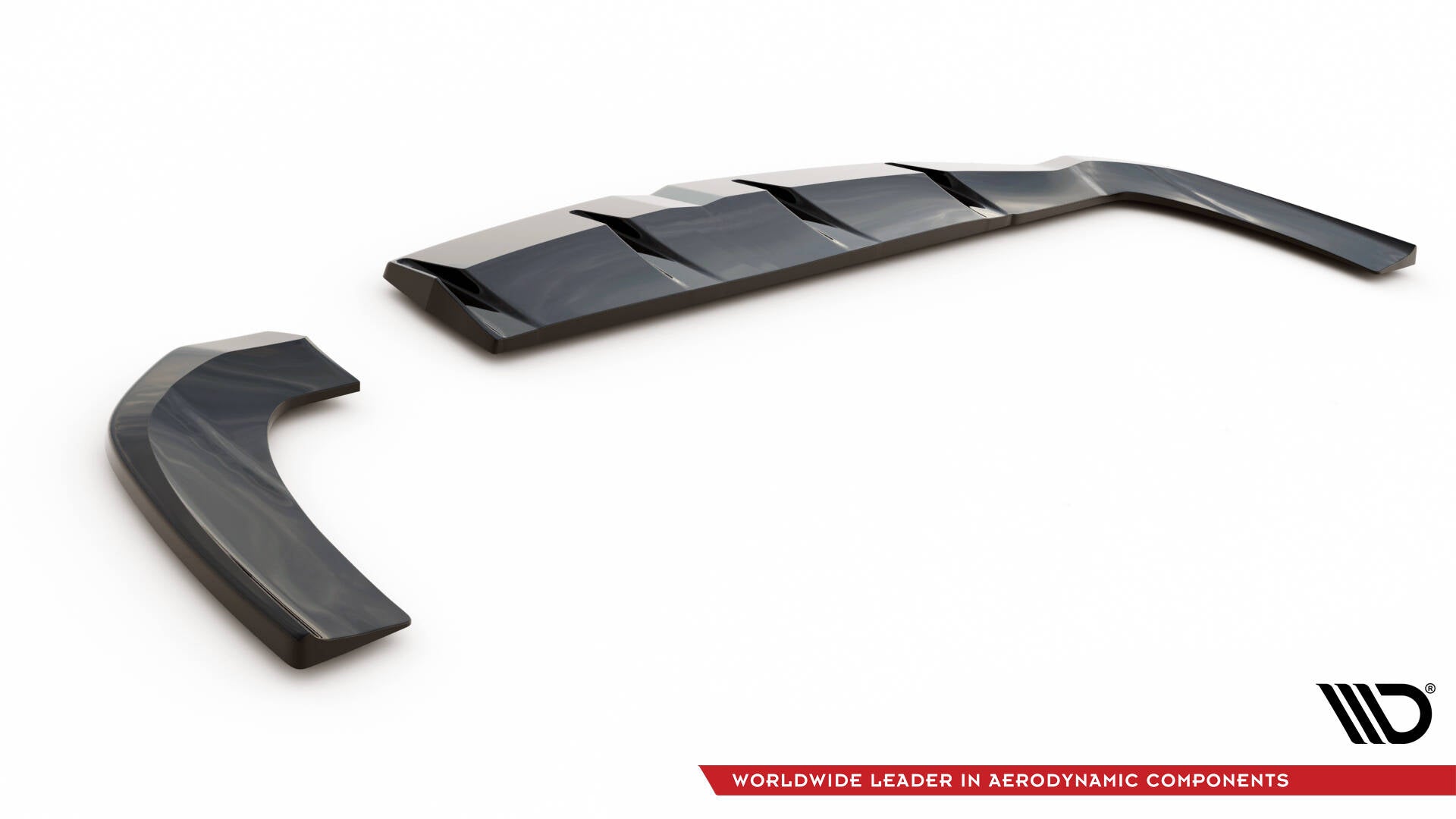 Maxton Design Heck Ansatz Flaps Diffusor passend für Hyundai I30 Fastback N-Line Mk3 Facelift schwarz Hochglanz