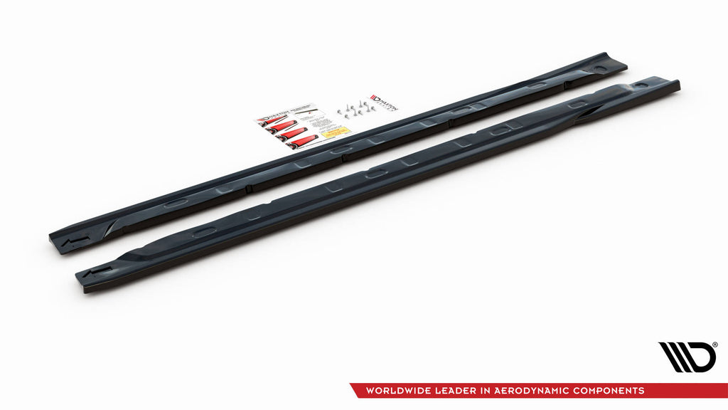 Maxton Design Street+ Seitenschweller Leisten passend für Renault Clio Mk5 schwarz Hochglanz