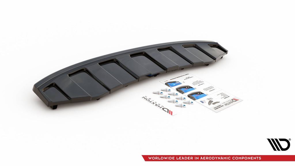 Maxton Design Heckansatz AUDI A6 C7 S-LINE AVANT AUSPUFF 2X1 im DTM LOOK schwarz Hochglanz für Audi A6