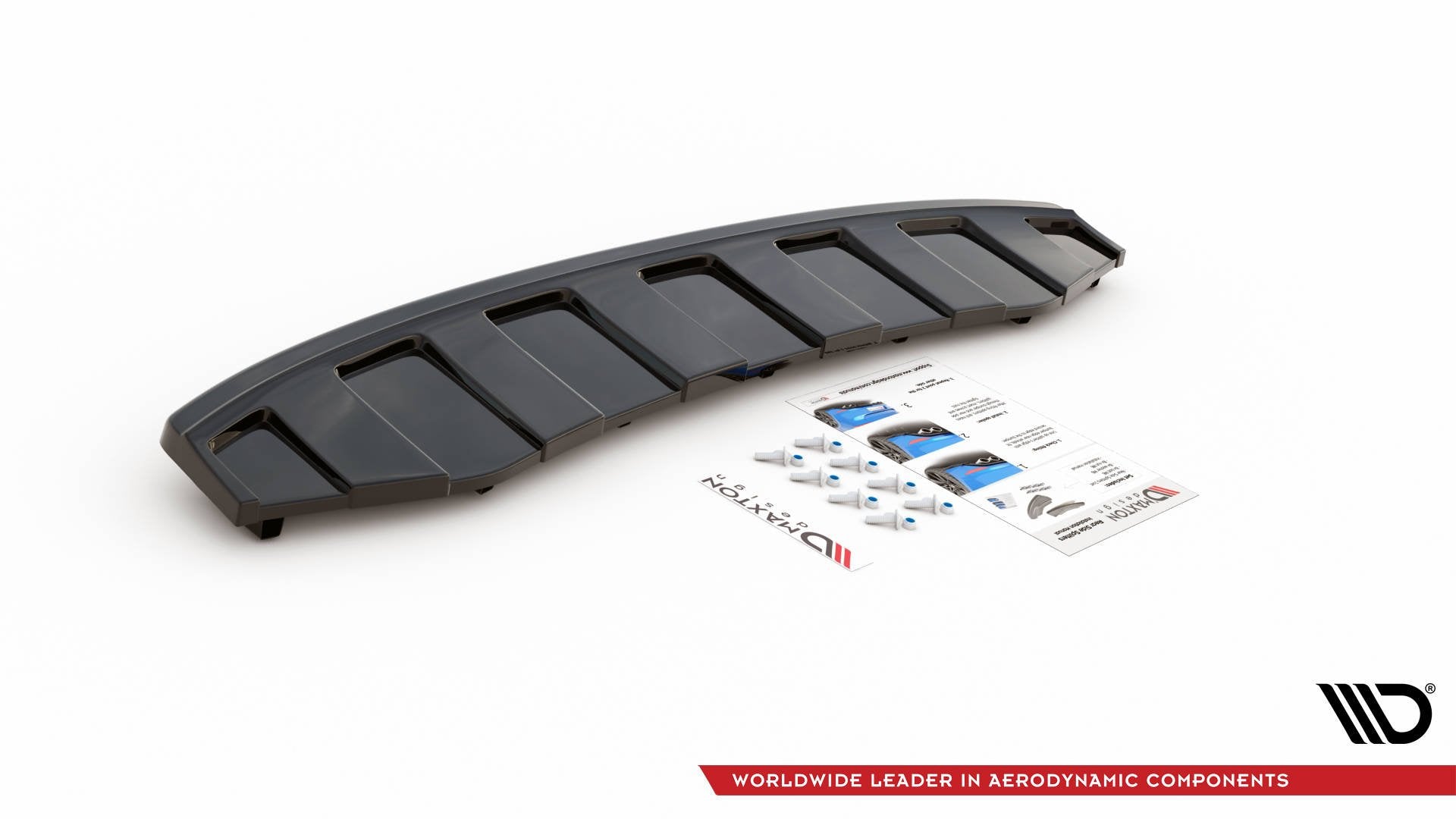 Maxton Design Heckansatz AUDI A6 C7 S-LINE AVANT AUSPUFF 2X1 im DTM LOOK schwarz Hochglanz für Audi A6