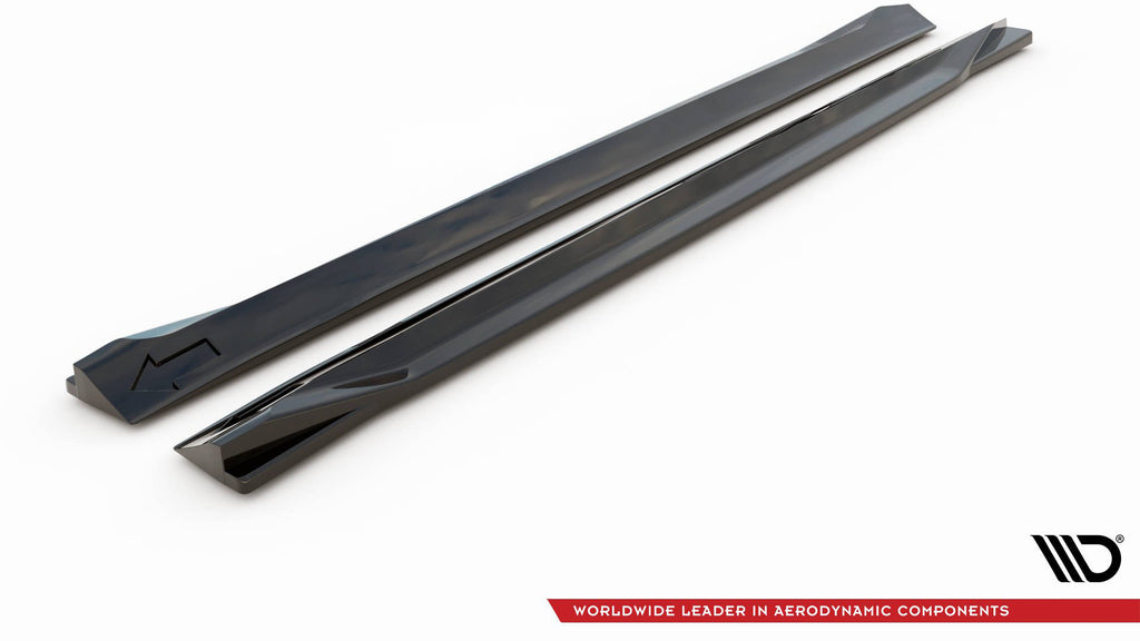 Maxton Design Street+ Seitenschweller Leisten passend für Volvo XC60 Mk2 R-Design schwarz Hochglanz
