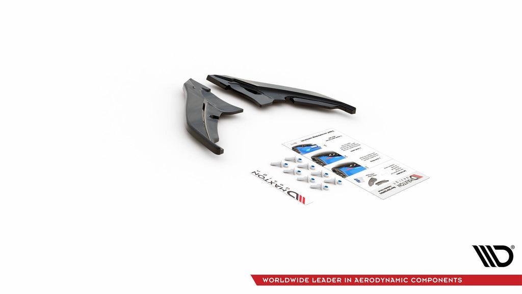 Maxton Design Heck Ansatz Flaps Diffusor passend für Peugeot 308 GT Mk2 Facelift schwarz Hochglanz