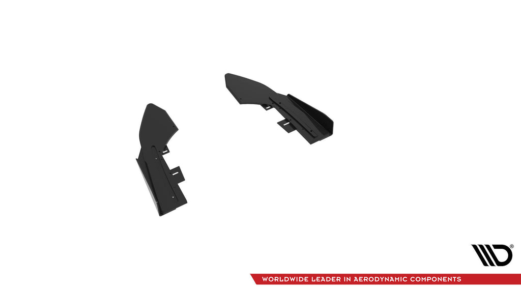 Maxton Design Street Pro Heck Ansatz Flaps Diffusor + Flaps passend für Audi RS3 Limousine 8V Facelift schwarz Hochglanz