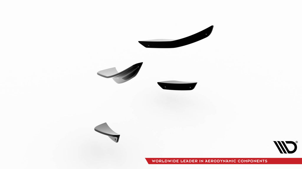 Maxton Design Stoßstangen Flaps Wings vorne Canards passend für VW Polo GTI Mk6 Facelift