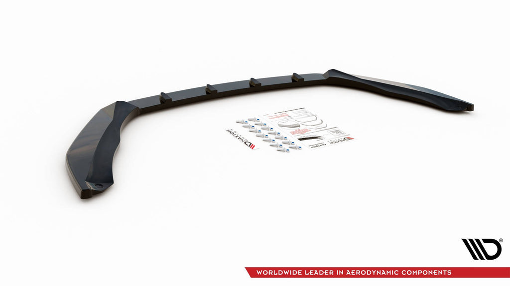 Maxton Design Street+ Spoilerlippe Front Ansatz V.3 passend für Skoda Octavia RS Mk3 schwarz Hochglanz