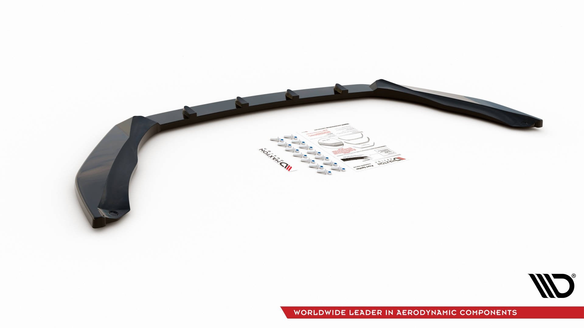 Maxton Design Street+ Spoilerlippe Front Ansatz V.3 passend für Skoda Octavia RS Mk3 schwarz Hochglanz