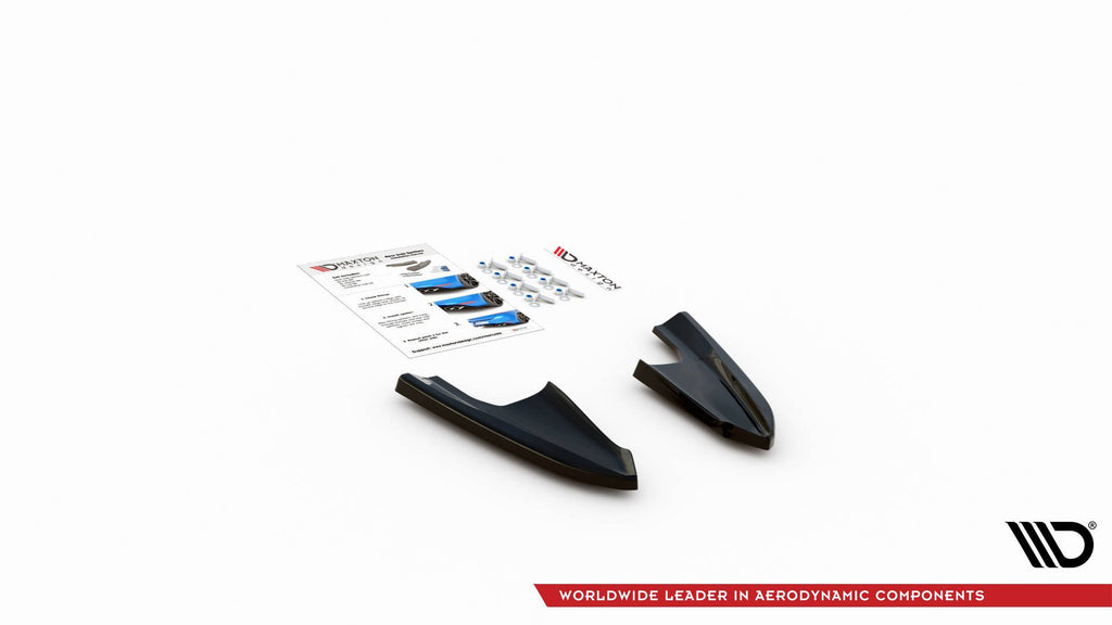 Maxton Design Heck Ansatz Flaps Diffusor V.3 für Volkswagen Golf R Mk8 Carbon Look