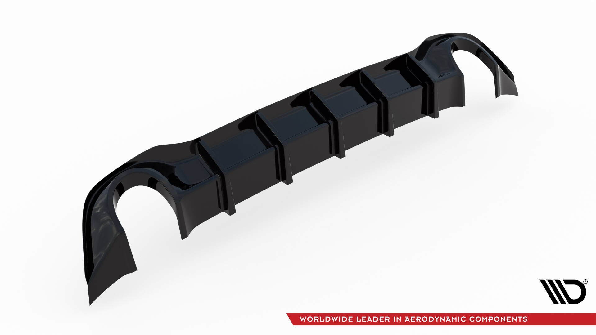 Maxton Design Diffusor Heck Ansatz V.3 passend für VW Golf GTI Mk8 schwarz Hochglanz