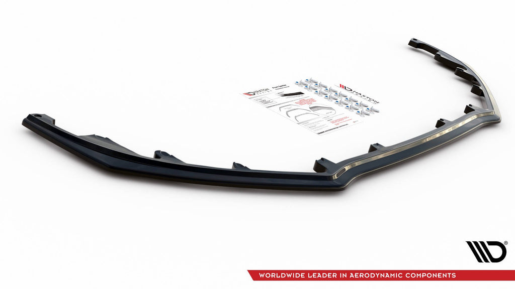 Maxton Design Street+ Spoilerlippe Front Ansatz passend für Renault Megane Mk.4 GT-Line schwarz Hochglanz