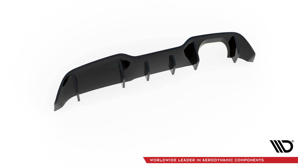 Maxton Design Diffusor Heck Ansatz für Ford Fiesta ST (5-Türige version) Mk7 Facelift schwarz matt
