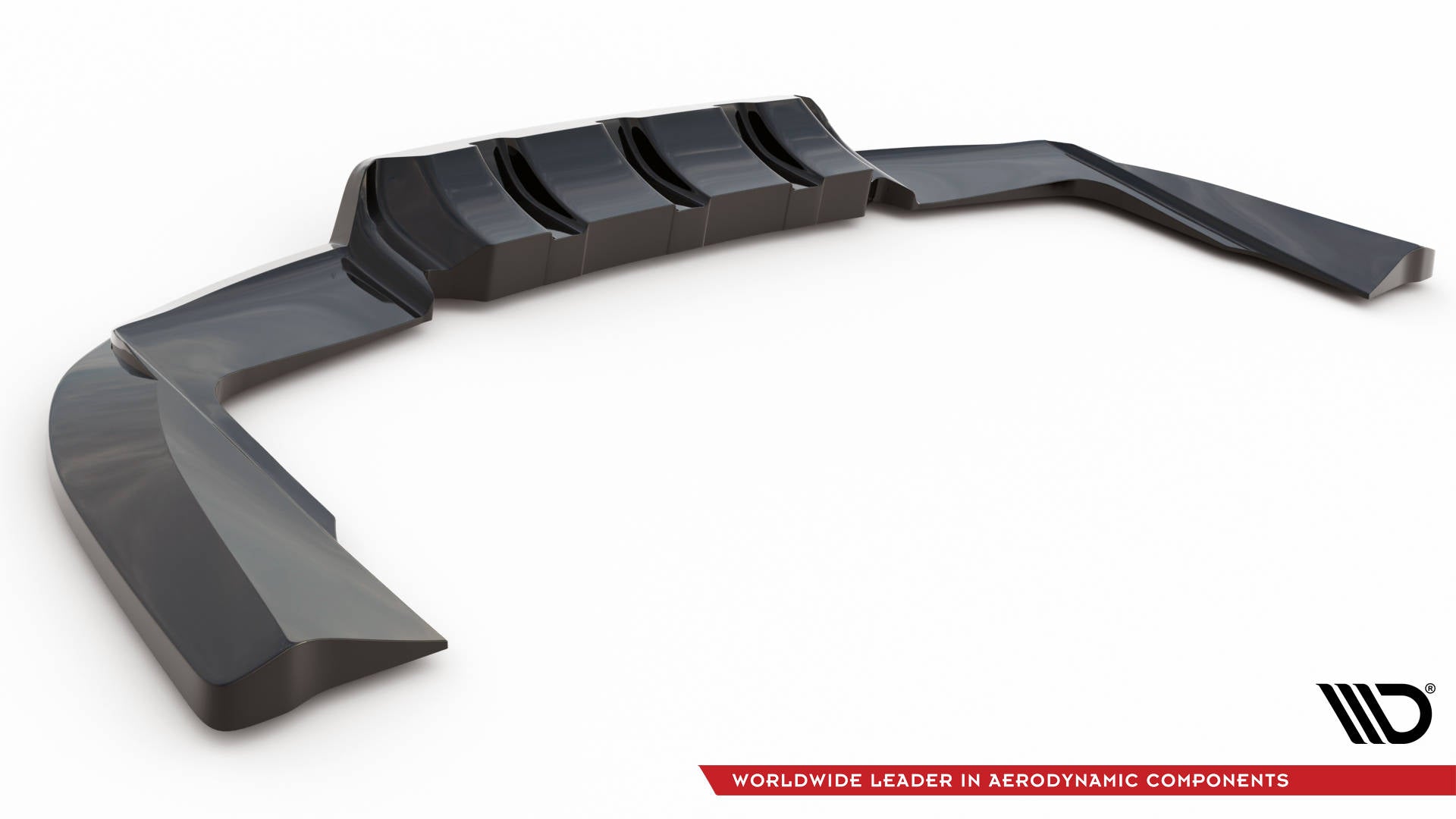 Maxton Design Street+ Mittlerer Diffusor RACE passend für Land Rover Range Rover Sport SVR Mk2 schwarz Hochglanz
