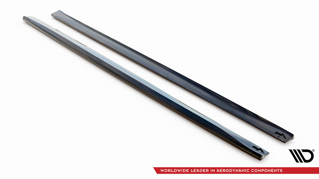 Maxton Design Street+ Seitenschweller Leisten passend für V.3 passend für BMW 4er Coupe / Gran Coupe / Cabrio M-Paket F32 / F36 / F33 schwarz Hochglanz