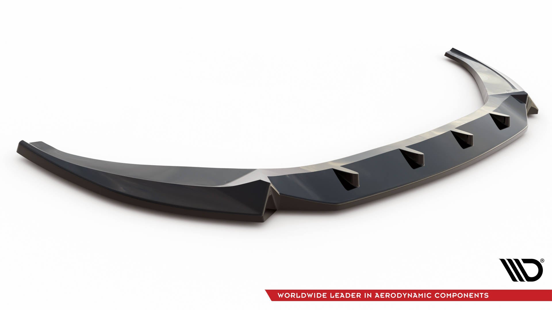 Maxton Design Street+ Spoilerlippe Front Ansatz V.2 passend für Audi A6 C8 schwarz Hochglanz