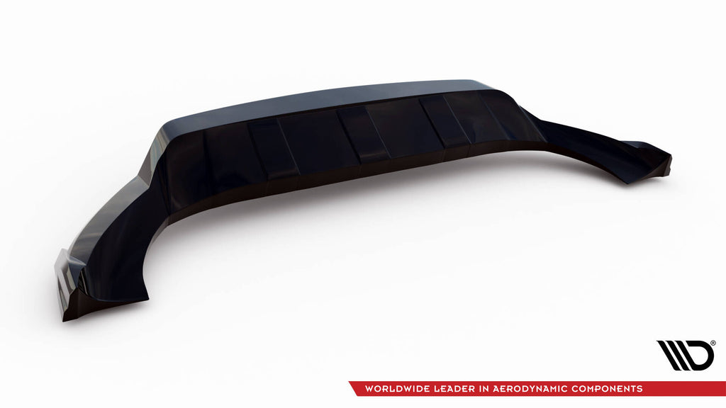 Maxton Design Street+ Spoilerlippe Front Ansatz passend für Porsche Cayenne Coupe / SUV Mk3 schwarz Hochglanz