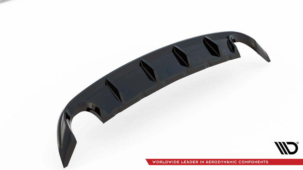 Maxton Design Diffusor Heck Ansatz passend für Ford Edge Mk2 schwarz Hochglanz