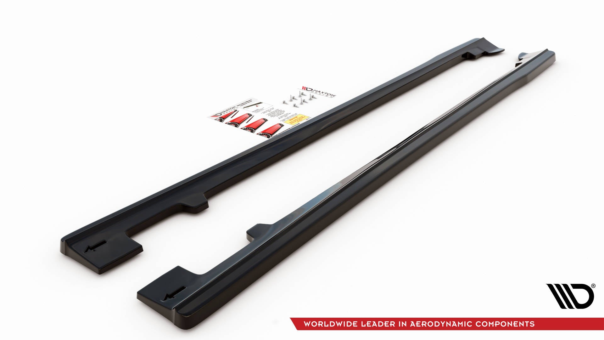 Maxton Design Street+ Seitenschweller Leisten passend für Volvo V40 schwarz Hochglanz