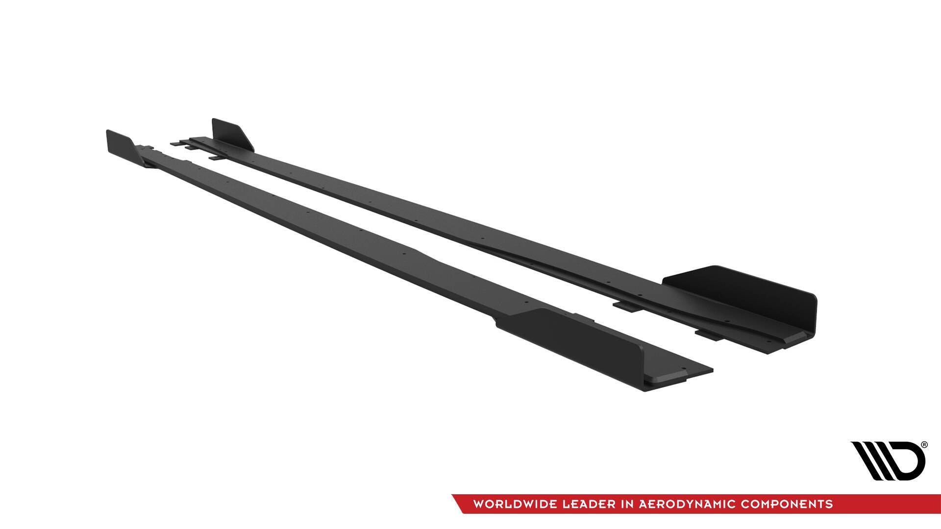 Maxton Design Street Pro Street+ Seitenschweller Leisten + Flaps passend für Mercedes-AMG A35 W177 Facelift schwarz Hochglanz