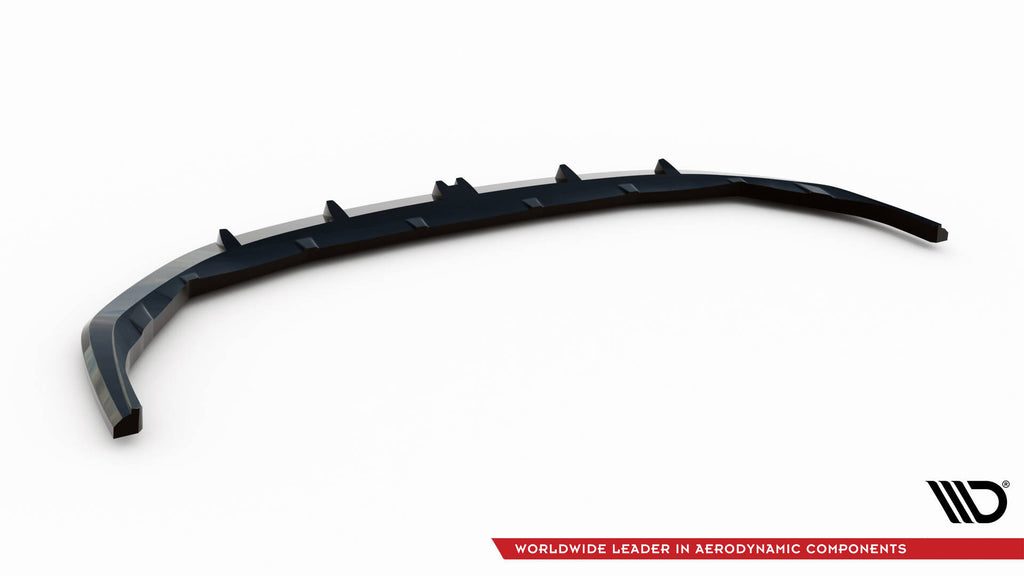 Maxton Design Street+ Spoilerlippe Front Ansatz V.1 passend für BMW 1er M-Paket F70 schwarz Hochglanz