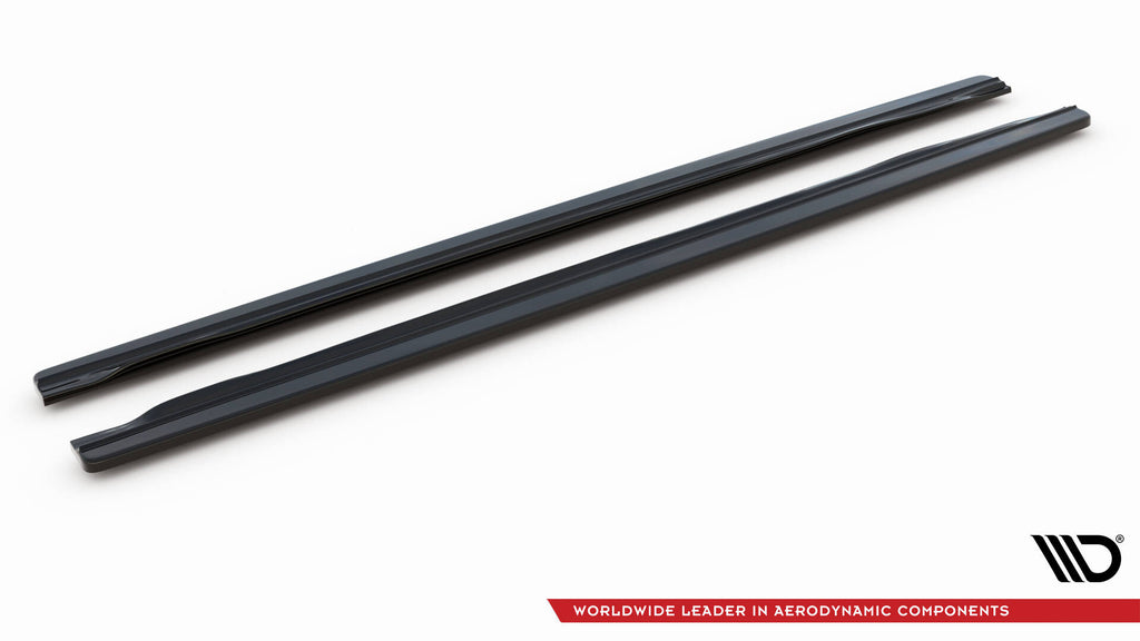 Maxton Design Street+ Seitenschweller Leisten passend für Audi S5 / A5 / A5 S-Line 8T / 8T FL schwarz Hochglanz