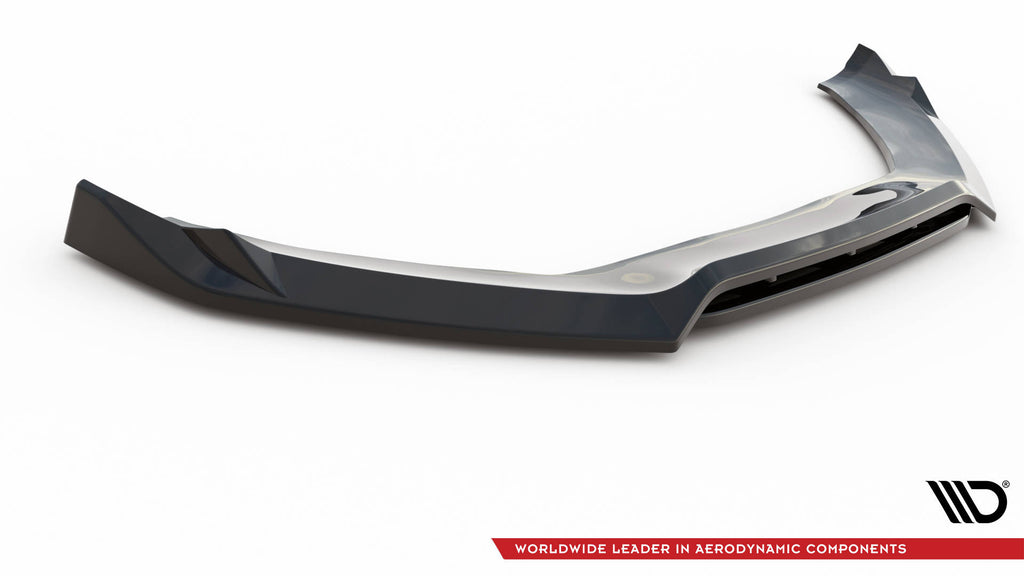 Maxton Design Street+ Spoilerlippe Front Ansatz V.2 passend für Audi A5 Coupe / Sportback 8T Facelift schwarz Hochglanz