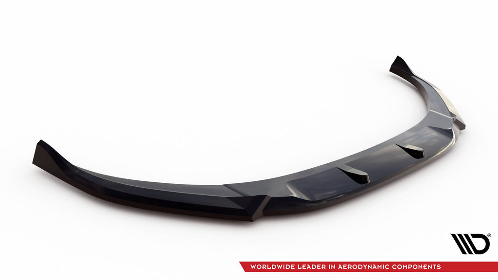 Maxton Design Street+ Spoilerlippe Front Ansatz V.2 passend für Hyundai I30 Mk3 Facelift schwarz Hochglanz