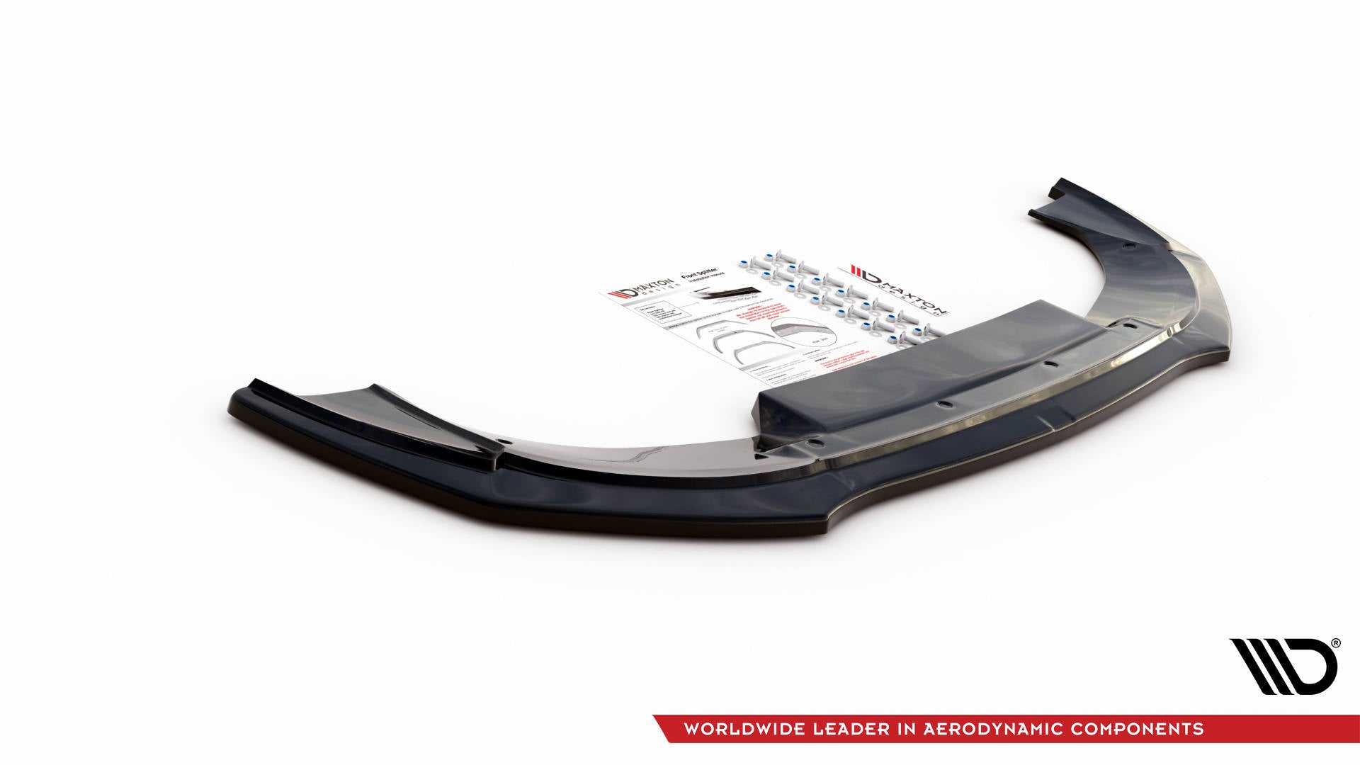 Maxton Design Street+ Spoilerlippe Front Ansatz passend für Abarth 595 Mk1 Facelift schwarz Hochglanz