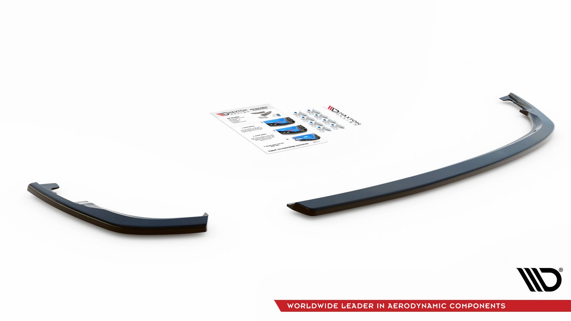 Maxton Design Heck Ansatz Flaps Diffusor V.1 passend für VW Tiguan Mk2 schwarz Hochglanz