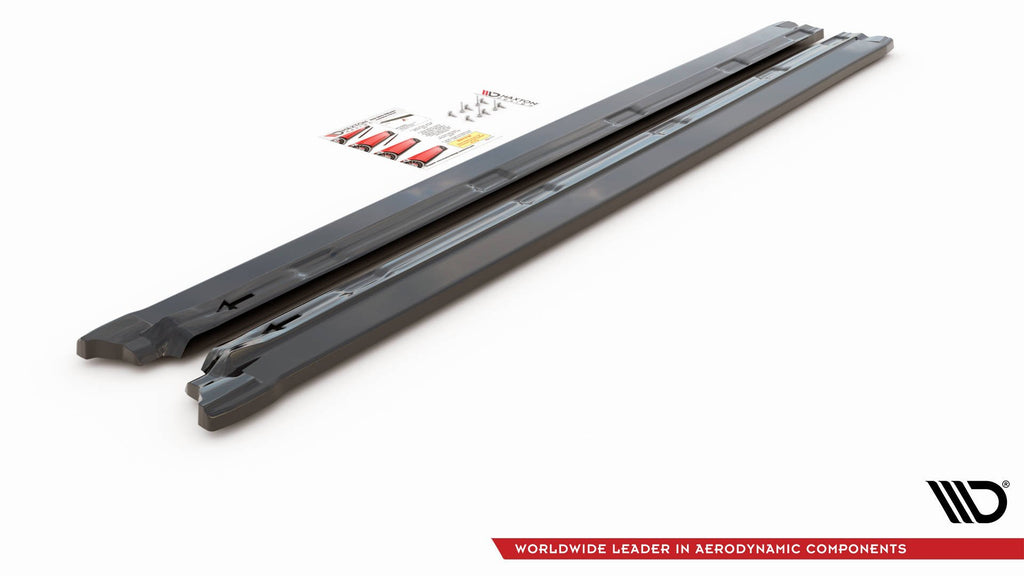 Maxton Design Street+ Seitenschweller Leisten passend für Peugeot 2008 Mk2 schwarz Hochglanz