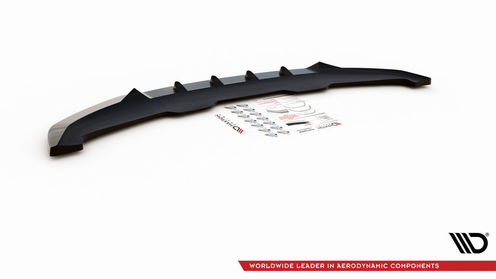 Maxton Design Street+ Spoilerlippe Front Ansatz V.2 passend für BMW i3 S Mk1 Facelift schwarz Hochglanz
