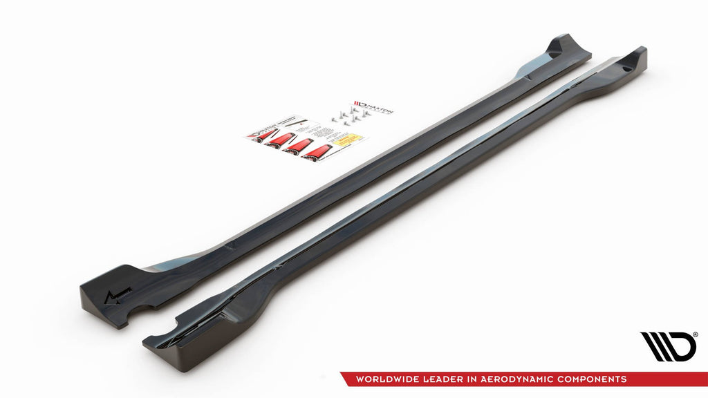Maxton Design Street+ Seitenschweller Leisten passend für Ford Escape Mk3 schwarz Hochglanz