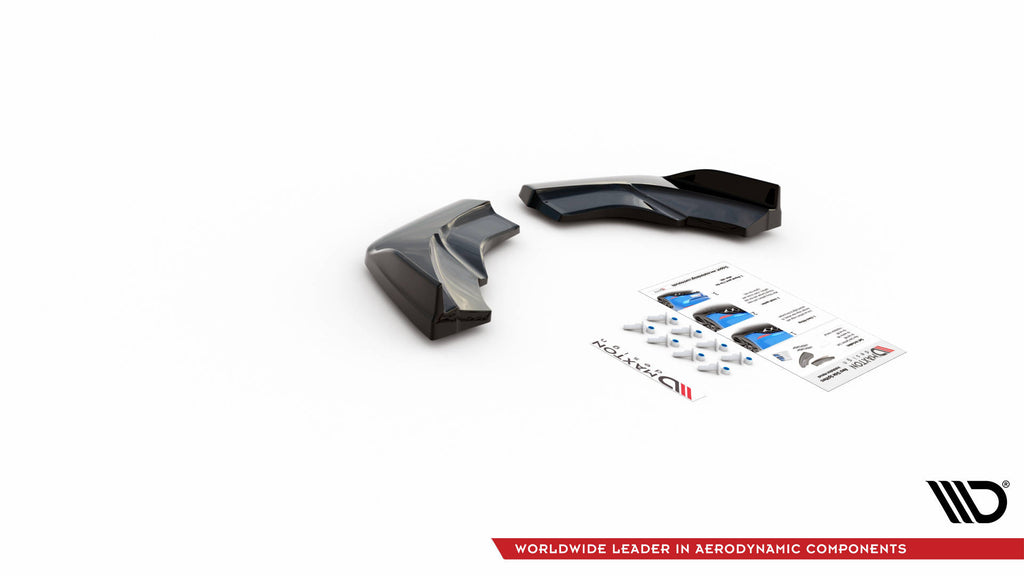 Maxton Design Heck Ansatz Flaps Diffusor V.1 passend für Mercedes-Benz A W176 schwarz Hochglanz