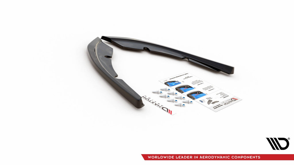 Maxton Design Heck Ansatz Flaps Diffusor V.2 passend für Peugeot 308 SW Mk2 schwarz Hochglanz
