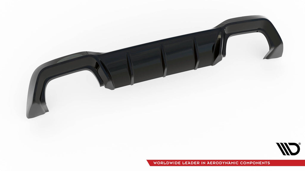 Maxton Design Diffusor Heck Ansatz V.1 passend für VW Golf R Hatchback Mk8 Facelift schwarz Hochglanz