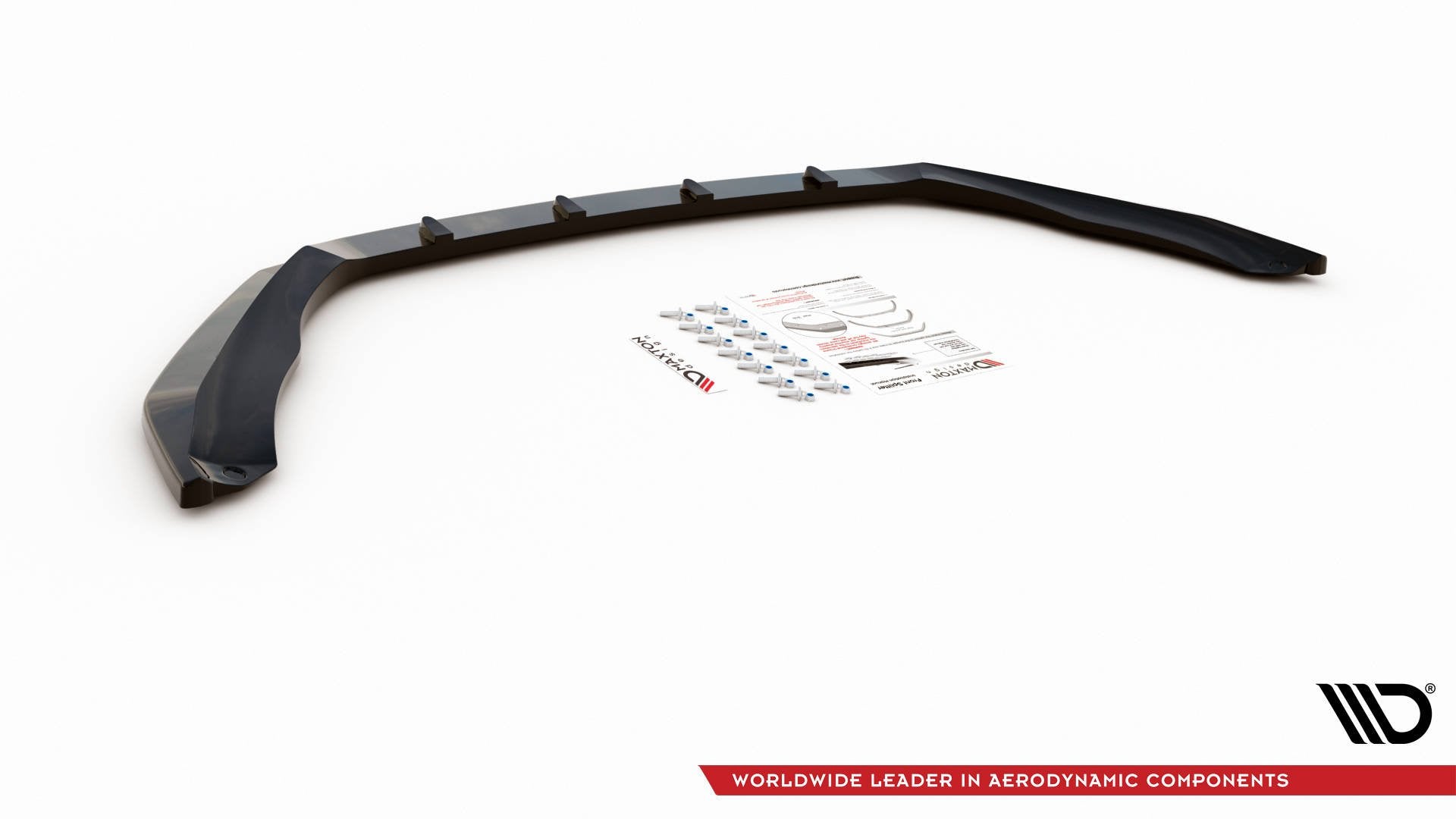 Maxton Design Street+ Spoilerlippe Front Ansatz V.4 passend für Skoda Octavia RS Mk3 schwarz Hochglanz